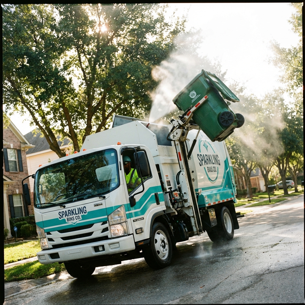 Cleaning truck in action